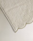 Scalloped cotton bath towel