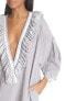 Paradised Womens Ruffle Cotton Caftan Grey lilac size M 245058