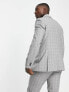 Selected Homme slim fit suit jacket in light grey check