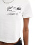 Something New baby tee with 'Girl Math' print in white