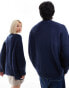 Kickers unisex cardigan in faux mohair with embroidered logo