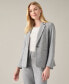 Women's Herringbone One-Button Long-Sleeve Blazer