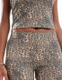 ASOS DESIGN hot pant co-ord in leopard print