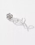 Kingsley Ryan Sterling Silver gem flower ear crawler in silver