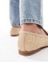 ASOS DESIGN Wide Fit Maddox raffia slim loafer in natural