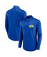 Men's Royal Los Angeles Rams Tough Minded Quarter-Zip Top