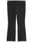 Baby Flared-Leg Fleece Pants - Black 12M