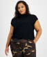 Trendy Plus Size Short-Sleeve Blouson Tee, Created for Macy's