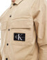 Calvin Klein Jeans cargo overshirt in beige