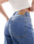 JJXX Tokyo high waisted wide leg jeans in mid blue