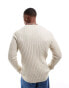 ASOS DESIGN essential muscle fit knitted rib v-neck jumper in oatmeal