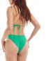 Weekday Shore bikini bottom in green exclusive to ASOS