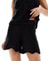 Vero Moda crochet knitted shorts co-ord in black