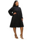 Plus Size Amal Mock Neck Dress