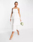 Dream Sister Jane Bridal tiered midi dress in lace with pearl details