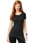 INC International Concepts Asymmetrical Hem Scoop Neck Sweater Black M