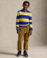 Big Boys Striped Cable-Knit Cotton Sweater