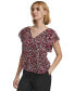 Women's Printed Short-Sleeve Blouse