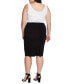 Plus Size Pull-On Midi Tube Skirt