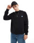 HUGO BLUE relaxed graphic sweatshirt in black