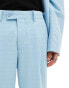 Viggo zidan printed suit trousers in baby blue