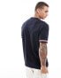 Tommy Hilfiger stripe cuff t-shirt in navy