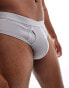 ASOS DESIGN capsule collection rib brief in grey