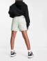 Napapijri Dru woven cotton shorts with belt in light green