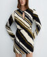 Women's Belt Striped Dress