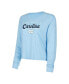 Women's Light Blue North Carolina Tar Heels Team Color Long Sleeve T-shirt and Shorts Set