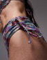 Topshop mix and match frill bikini bottoms in blurred floral print