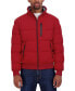 Men's Zip-Front Bomber Jacket with Faux Fur Hood