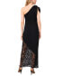 Women's One-Shoulder Sleeveless Lace Maxi Dress