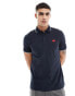 HUGO RED Deresino tipped polo shirt in navy