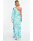 Women's Marble One-Shoulder Maxi Dress