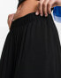 Urban Classics wide leg stretch trousers in black