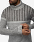 Men's Ribbed Pattern Turtleneck Sweater