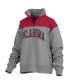 Women's Gray Oklahoma Sooners Avon Fleece Quarter-Zip Jacket