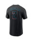 Men's Jazz Chisholm Jr. Black Miami Marlins Fuse Name Number T-Shirt