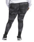 Plus Size Camo Print Three Stripe Leggings