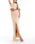 ASOS DESIGN formal maxi skirt co-ord in taupe