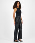 Petite Faux-Leather Pull-On Pants