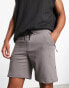 Bershka cargo jersey shorts in charcoal