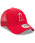 Men's Red Los Angeles Angels Trucker 9FORTY Adjustable Snapback Hat