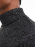 ASOS DESIGN long sleeved roll neck in charcoal marl