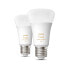 Signify Philips Hue White ambience A60 – E27 smart bulb – 800 (2-pack) - Smart bulb - White - Bluetooth/Zigbee - Integrated LED - E27 - Cool daylight - Warm white