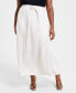 Trendy Plus Size Silky Belted Maxi Skirt, Created for Macy's