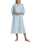 Women's 3/4-Sleeve Zip Seersucker Robe