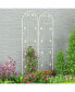 4 Pack Rustproof Metal Garden Trellis 71" x 20" Wire Lattice Panel for Patio