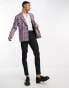 Devils Advocate oversized suit jacket in pink check